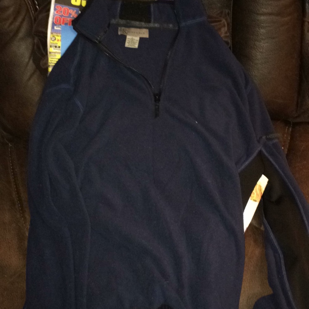 Blue men’s zip up sweater